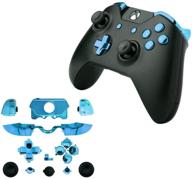 🎮 enhance your xbox one elite experience with chrome blue replacement full buttons and triggers - t6 t8 screw included! logo