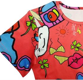 img 1 attached to Asylvain Casual Dresses: Stylish Graphic Girls' Clothing for Toddlers