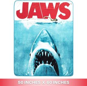 img 2 attached to 🤩 Silver Buffalo Jaws Movie Poster Throw Blanket - 50" x 60" - Blue/Red - Reviews, Price, and More