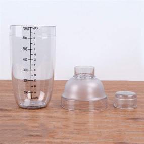 img 1 attached to 🍹 FEOOWV Plastic Cocktail Shaker with Scales - Transparent Hand Drink Mixer Boba Tea Shaker Cup (24 oz / 700cc) - Bar Tool for Improved Visibility