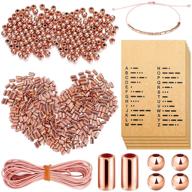 📿 morse code bracelet jewelry making set: diy 400 round & 400 tube spacer beads, 20 decoding cards, leather cord - handmade morse code necklace logo