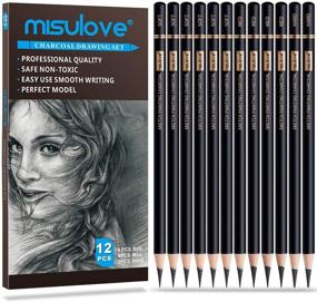 img 4 attached to MISULOVE Professional Charcoal Pencils Drawing