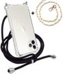 crossbody iphone holder lanyard strap clear logo