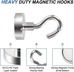 img 3 attached to 🧲 Neodymium Magnetic Kitchen Industrial Hardware - Exceptionally Strong and Efficient for Workplace Use