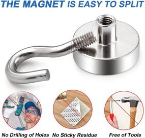 img 2 attached to 🧲 Neodymium Magnetic Kitchen Industrial Hardware - Exceptionally Strong and Efficient for Workplace Use