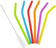 🍼 weic thin short reusable silicone straws for toddlers & kids - bpa free, pinch test passed - fits 10 oz yeti tumbler & mason jar - vibrant colors - ideal for boys and girls logo