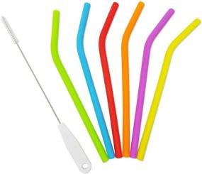 img 3 attached to 🍼 WEIC Thin Short Reusable Silicone Straws for Toddlers & Kids - BPA Free, Pinch Test Passed - Fits 10 oz Yeti Tumbler & Mason Jar - Vibrant Colors - Ideal for Boys and Girls