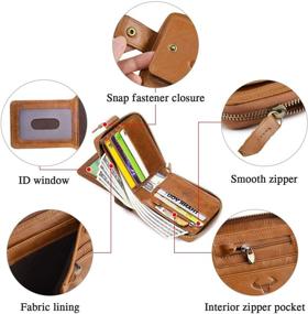 img 2 attached to 🧳 Premium Bifold Cowhide Leather Men's Vintage Wallets, Card Cases & Money Organizers