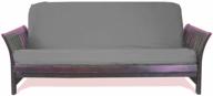 🛏️ vibrant full size dark gray futon cover slipcover - 54x75 inches logo