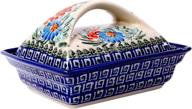 🍽️ boleslawiec polish pottery butter dish logo