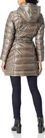 img 3 attached to 🧥 Stylish & Travel-friendly: Via Spiga Women's Metallic Down Coat with Belt