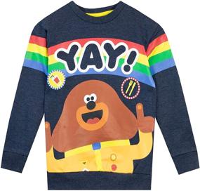 img 1 attached to Stylish Hey Duggee Boy's Squirrel Club Sweatshirt - Perfect for Adventures!