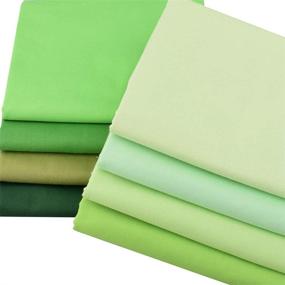 img 1 attached to 🧵 18 x 22 inches Hanjunzhao Green Solids Fat Quarters Fabric Bundles for Precut Quilting and Sewing