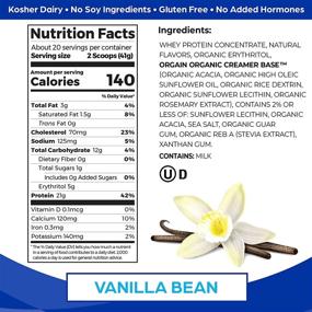 img 3 attached to Orgain Grass Fed Clean Whey Protein Powder: Vanilla Bean Flavor, 21g Protein, Low Net Carbs, Gluten Free, Soy Free, No Sugar Added, Kosher & Non-GMO - 1.82 Lb Pack