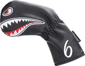 img 1 attached to 🦈 Craftsman Golf 11-Piece Long Neck Iron Headcover Set - Shark Sock Design, with Covers for 4, 5, 6, 7, 8, 9, P, A, S, L, and X Clubs