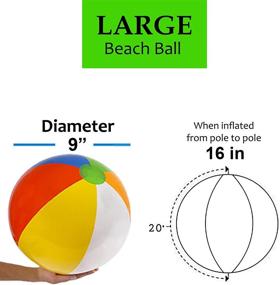 img 1 attached to 🏖️ Vibrant 16 inch Inflatable Beach Balls in Bulk - Ideal Pool & Beach Toys for Kids - Rainbow Colored Summer Fun - 24 Pack