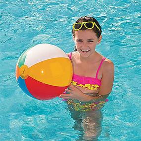 img 3 attached to 🏖️ Vibrant 16 inch Inflatable Beach Balls in Bulk - Ideal Pool & Beach Toys for Kids - Rainbow Colored Summer Fun - 24 Pack