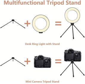 img 2 attached to 💡 Sumcoo Desk Ring Light 8" with Tripod Stand: Perfect for Makeup, Live Streaming & YouTube Video - 3 Light Modes!