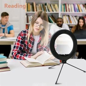 img 1 attached to 💡 Sumcoo Desk Ring Light 8" with Tripod Stand: Perfect for Makeup, Live Streaming & YouTube Video - 3 Light Modes!