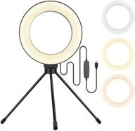 💡 sumcoo desk ring light 8" with tripod stand: perfect for makeup, live streaming & youtube video - 3 light modes! logo