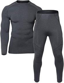 img 3 attached to Thermal Underwear Bottom Compression Winter Outdoor Recreation