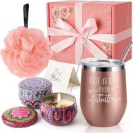 unique birthday gifts for women - funny wine tumblers, rose gold candles, and xl bath set - perfect for mom, sister, friends, and grandma logo