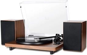 img 4 attached to 🎵 DIGITNOW Vinyl Record Player: HiFi System with Wireless Bluetooth, Magnetic Cartridge, Adjustable Counter Weight & Detachable 36W Speakers