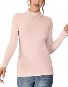 img 4 attached to UNTYHOTS Sleeves Turtleneck Pullover Lightweight Sports & Fitness