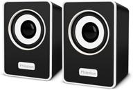marboo computer speakers: phission mini speaker with stereo sound, usb powered, portable speaker for computer, laptop, desktop - black (n7) logo
