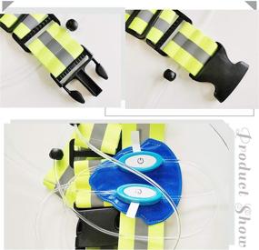 img 1 attached to 🏃 Gandecor LED High Visibility Reflective Vest for Safe Running, Walking, or Cycling