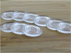 img 4 attached to 50-Piece Small Size Clear Glass Table Top Bumpers - Soft Material for Controlling Glass Table Movement