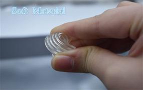 img 2 attached to 50-Piece Small Size Clear Glass Table Top Bumpers - Soft Material for Controlling Glass Table Movement