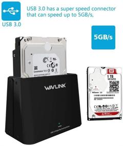 img 2 attached to Wavlink USB3.0 to SATA HDD SSD Docking Station - Supports 2.5/3.5 inch SATA I/II/III, up to 6Gbps, Auto Backup & Sleep, Hot-swappable, Plug & Play, Tool-Free, [10TB] Capacity