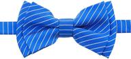 🎀 retreez stylish stripes: premium microfiber pre tied bow ties for boys' fashion accessories logo