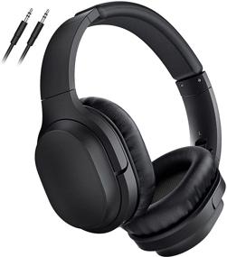 img 4 attached to 🎧 Advanced 5 EQ Modes Wireless Headphones with CVC6.0 Noise Cancelling Microphone, 40Hrs Playtime, Wireless 5.0, Stereo Sound - Perfect for Travel, Home Office, TV