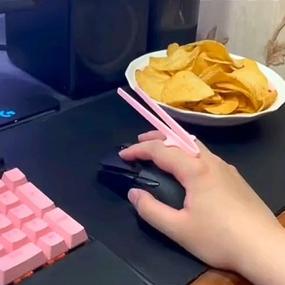 img 1 attached to 🎮 Heeloo 4pcs Finger Chopsticks: The Ultimate Gaming Snack Clips & Finger Sleeves Combo - Must-Have Game Accessories for Game Controllers, Cell Phones & More!