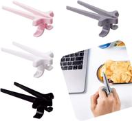 🎮 heeloo 4pcs finger chopsticks: the ultimate gaming snack clips & finger sleeves combo - must-have game accessories for game controllers, cell phones & more! logo