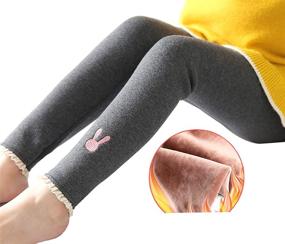 img 1 attached to 👧 Govc Girls Winter Fleece Lined Leggings: Thick Velvet Tights Pants for Kids