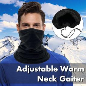 img 3 attached to Men's Winter Warmer Windproof Darkgrey Snowboard Accessories and Scarves