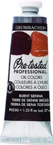 img 1 attached to 🎨 Grumbacher Pre-Tested Oil Paint Burnt Sienna - 37ml/1.25 Ounce (P023G) - Professional Quality