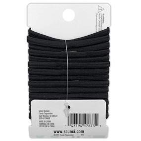 img 1 attached to 💆 Scunci No-Damage Black Hair Ties: All-Day Hold, Flat Design – 14-Pcs per Pack (2-Packs)