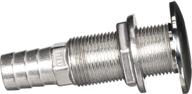 🔩 attwood stainless steel straight thru-hull valve fitting, barbed, standard length, for 3/4" interior diameter hose логотип
