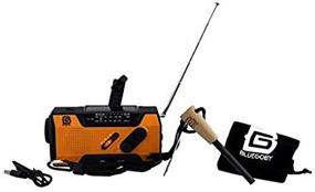 img 3 attached to BLUEGOBY Solar Hand Crank Emergency Weather Radio - AM/FM, Flashlight, Reading Lamp, 2000mAH Power Bank Charger with Fire Starter Stick - Orange