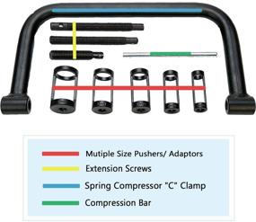 img 3 attached to 🔧 Ultimate Engine Overhead Solid Valve Spring Compressor Automotive Tool C Clamp Service Set - 10 Pieces
