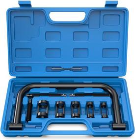 img 4 attached to 🔧 Ultimate Engine Overhead Solid Valve Spring Compressor Automotive Tool C Clamp Service Set - 10 Pieces