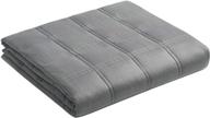 🛏️ richgra weighted blanket for deep sleepers: 15 lb, 60''x 80'', ideal for 150-180 lb adults, premium glass beads filled, grey, queen bed use logo