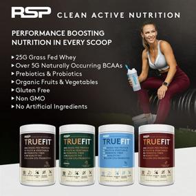 img 2 attached to 🥤 RSP TrueFit Protein Powder: Premium Grass Fed Whey Meal Replacement Shake with Organic Fruits & Veggies, Fiber, Probiotics | Non-GMO, Gluten Free, Keto-Friendly