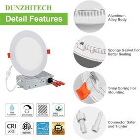 img 2 attached to 💡 DUNZHITECH Recessed Daylight Location Downlight: Perfect Illumination Solution with Style