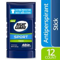 🏃 right guard sport antiperspirant deodorant invisible solid stick, fresh - 12 pack, 1.8 oz each: long-lasting protection for active lifestyles logo