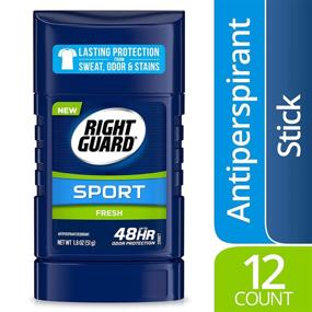 img 4 attached to 🏃 Right Guard Sport Antiperspirant Deodorant Invisible Solid Stick, Fresh - 12 Pack, 1.8 oz Each: Long-lasting Protection for Active Lifestyles